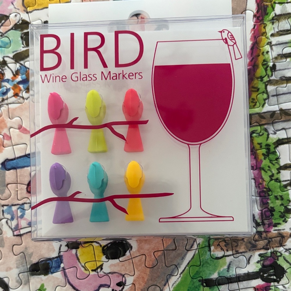 Bird Wine Glass Markers - Colorful Silicone Bird-Shaped Glass ID Clips